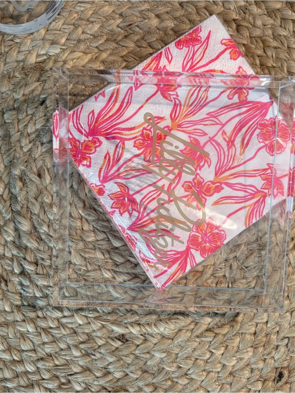 Lilly Pulitzer Napkin Holder, Weight, Napkins